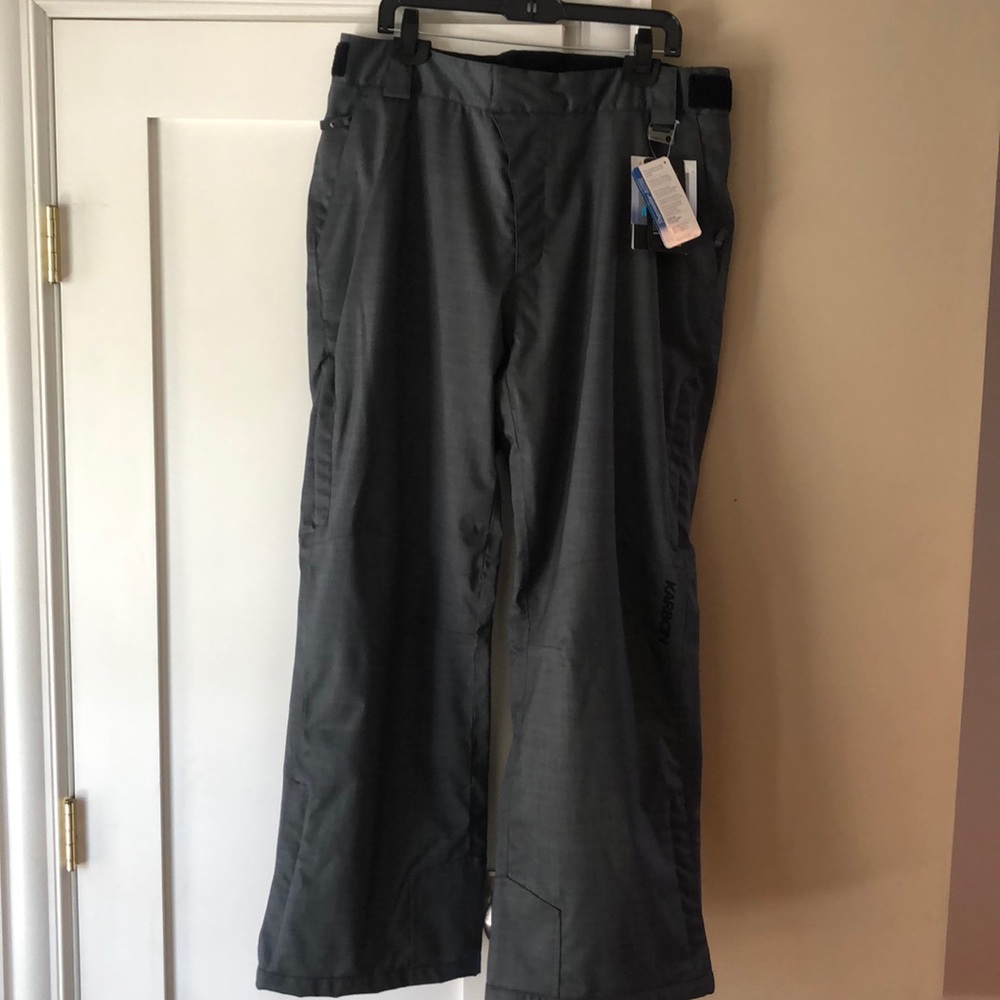 Karbon Men’s Helix Rock Ski Pant, Charcoal, Size L